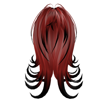 Black n Red Long Swirly Spider Halloween Hair