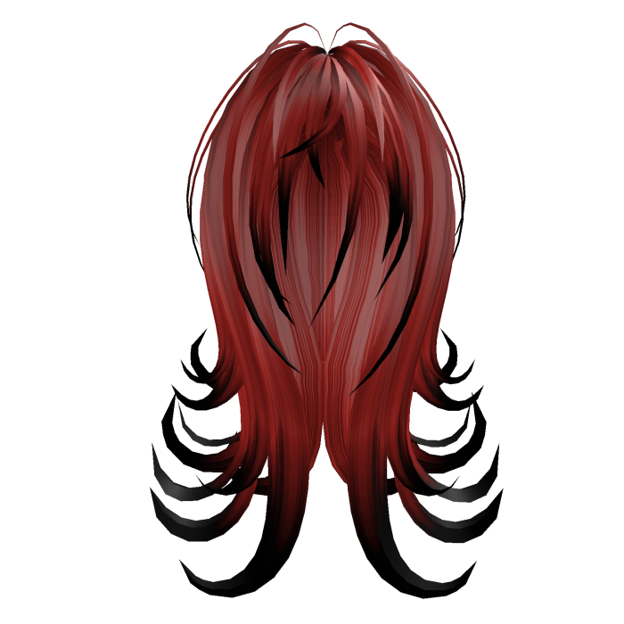 Black n Red Long Swirly Spider Halloween Hair