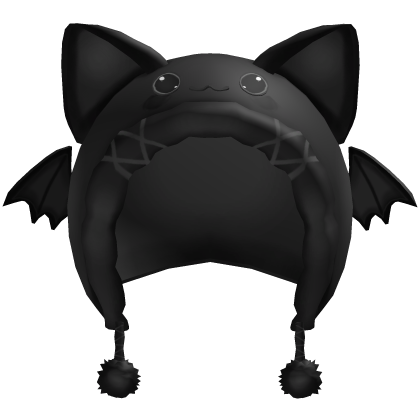 Black Bat Cat Hood - Halloween