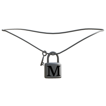1.0 Silver Key Lock Initial - M thumbnail