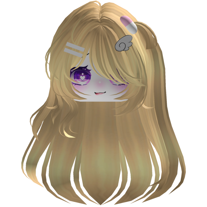 cute blonde Bright Hair emo fofo anime y2k