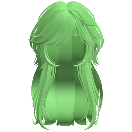 Shaggy Wavy Layered Hair w/ Side Bangs (Green)