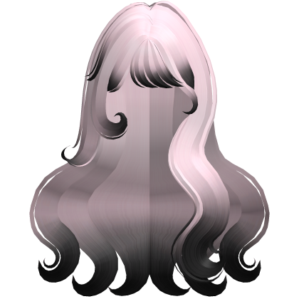 ♡ Cute Fluffy Wavy Hair w/ Bangs (PinkBlack Ombre) Roblox item