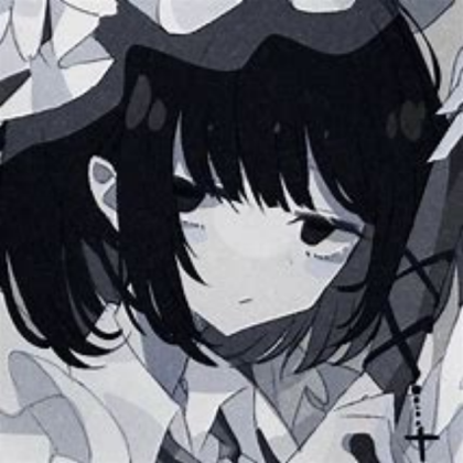 Anime Girl Aesthetic Black & White Roblox decal