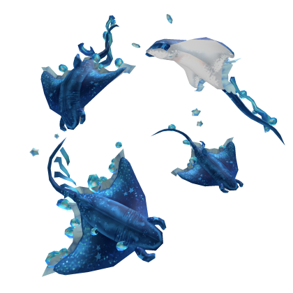 Dreamy Mystical Dark Blue Stingray Frutiger Aura