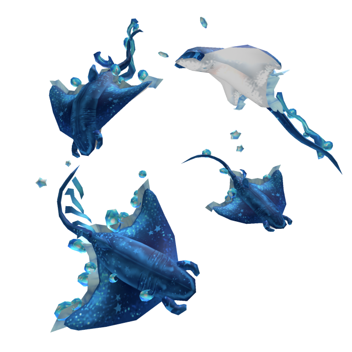 Dreamy Mystical Dark Blue Stingray Frutiger Aura