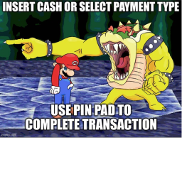 Insert cash or select payment type