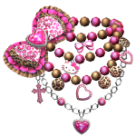 🩷 Cute Gyaru Leopard Bow Chain Pearl Necklace P