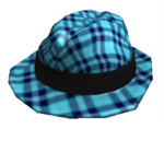 neon blue fedora