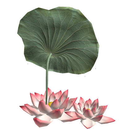 Serene Divine Lotus Leaf Parasol with Flower Stand Roblox item