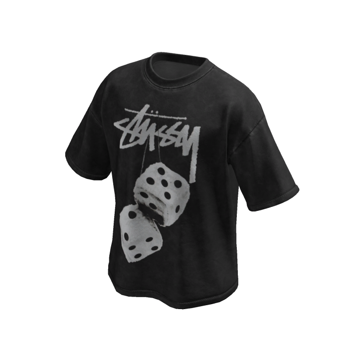 Dice Black Wash Oversized Shirt