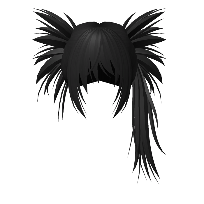 Y2K Spikey Alt Scene Hair Black 