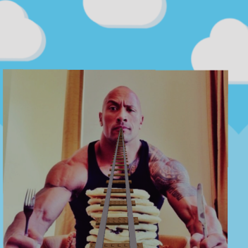 Cart ride into Dwayne Johnson