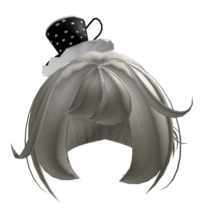 white cute & tea cup hair ☕