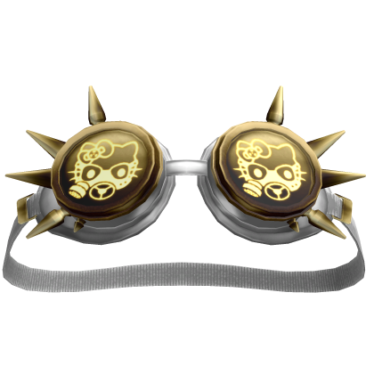 Toxic Kitty Steampunk Goggles White&Gold