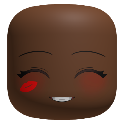 ♡ grandma's lipstick face - dark brown Roblox item