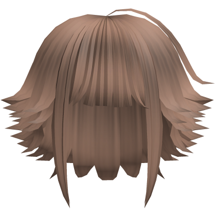 kawaii messy bob hair with tufts in light brown