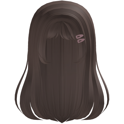 Cute Ash Brown Hair With Pink Clips 🎀