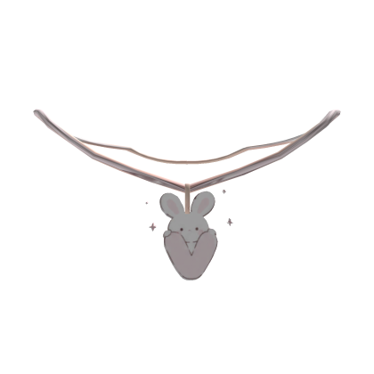 cute v pink bunny initial necklace 1.0