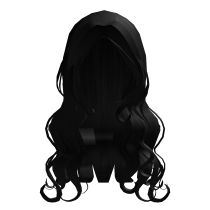 ۶ৎ | cute messy long wavy curly black hair Roblox item