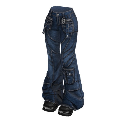 Blue Y2K It-Girl Flared Denim Jeans