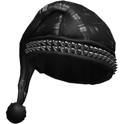 Black Striped Studded Santa Hat Roblox item