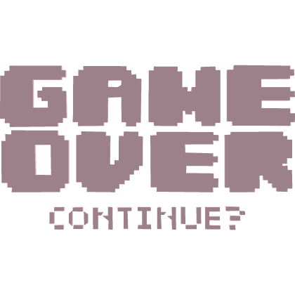 Pink Pixel Game Over Sign