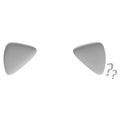 Confused White Cat Ears Roblox item