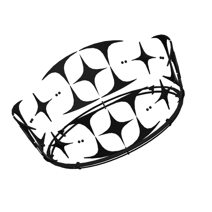 Solid Black Tilted Floating Crown