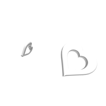 White Heart Hairclips Roblox item