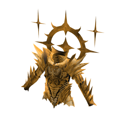 Medieval Knight Cross Aura Armor Top Gold