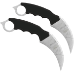 Dual Karambits: White Marble