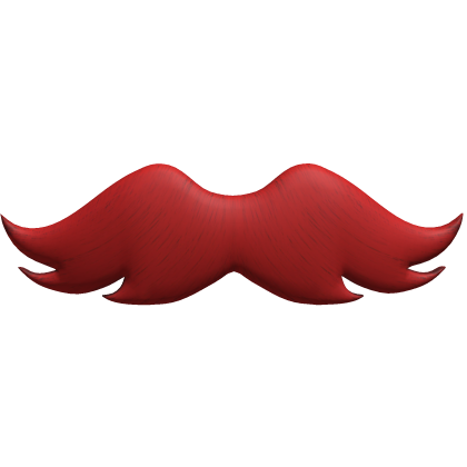 red fancy classic mustache Roblox item