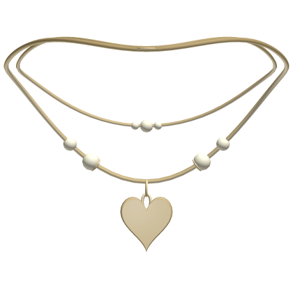 cute layered heart necklace gold