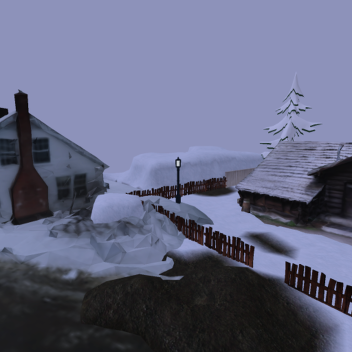 Little snow Village that is unfinished 