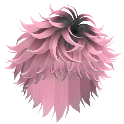 fluffy anime male y2k emo hair in black pink