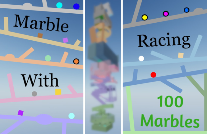 Marble Racing With 100 Marbles! screenshot 1