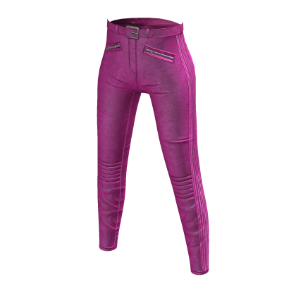 Pink Leather Biker Pants