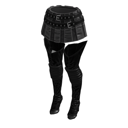 Fashionista Boot Chic Skirt (Grey Black)