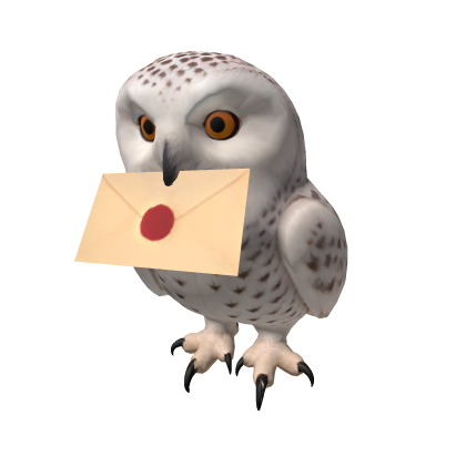 Hootwick, the Snowy Owl with the Letter (Shoulder)
