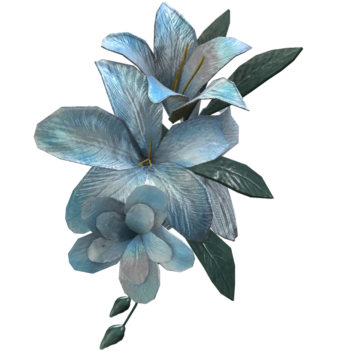 Sky Blue Summer Bloom Face Flower
