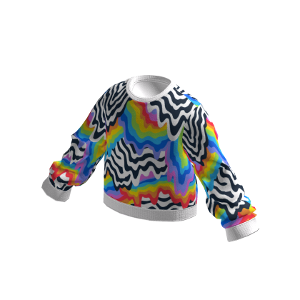 Sweater White Black Zebra