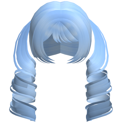 Cute Swirly Long Pigtails (Blue)