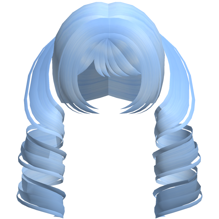 Cute Swirly Long Pigtails (Blue)