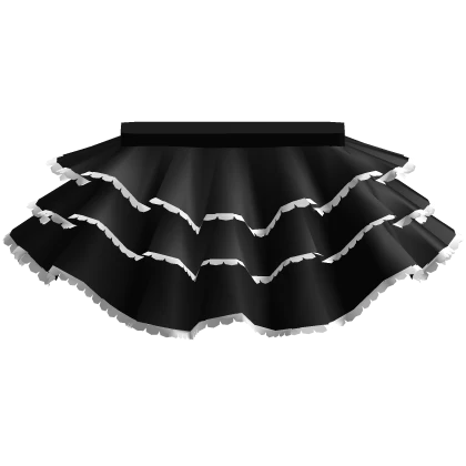 Ruffled Goth Black Skirt | Roblox Item - Rolimon's