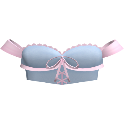 kawaii blue pink y2k denim top Roblox item