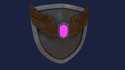 Shield Weapon Pack x40 Glowing Knight Round Kite preview 6