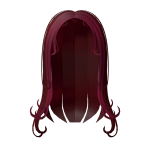 Two-Toned Straight Wavy Hair, Layered Curls in Red