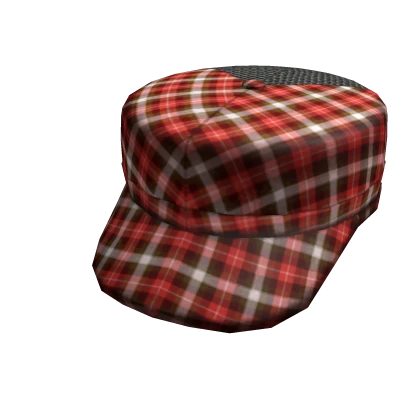 Red plaid cap sale