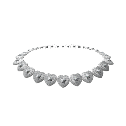 Silver Heart Diamond Necklace thumbnail